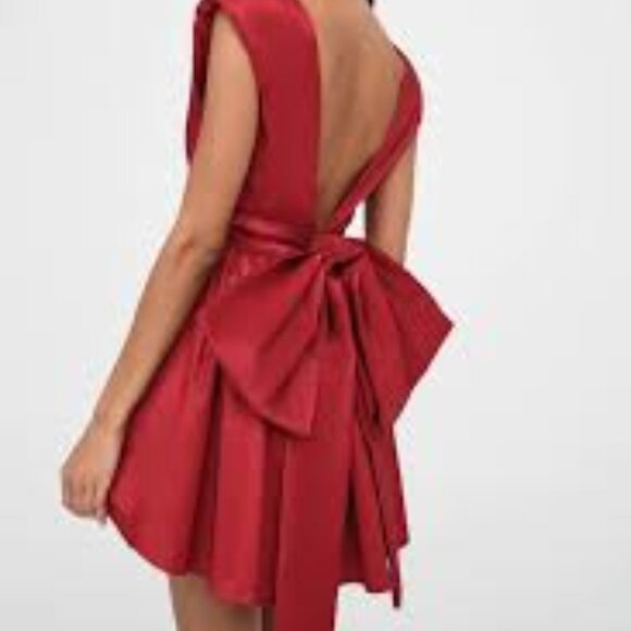 floral mini bow back dress - Picture 4 of 5